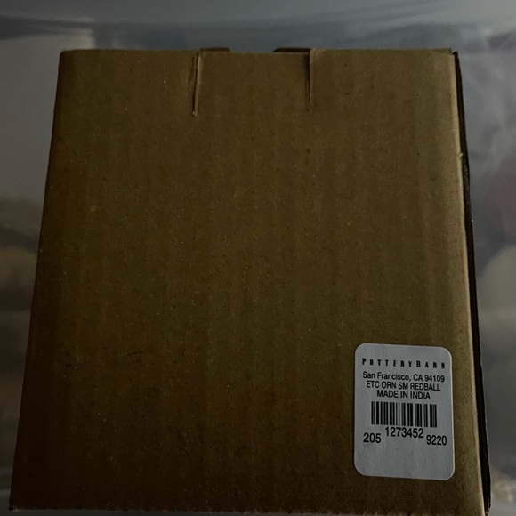 New Pottery Barn Red Etched Mercury Ball Christmas Ornament Decor 4” #1 - Picture 6 of 12